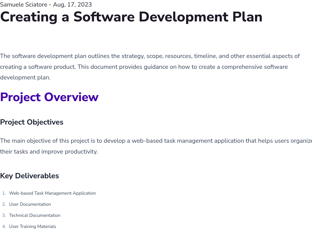 Image of an article that talks about how to create a software